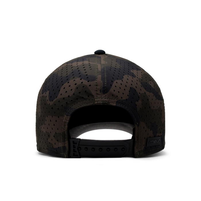 The back view of the Melin Vintage Fit A-Game Hydro hat in camo