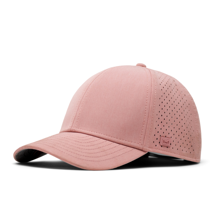 The angled view of the Melin Vintage Fit A-Game Hydro hat in pink