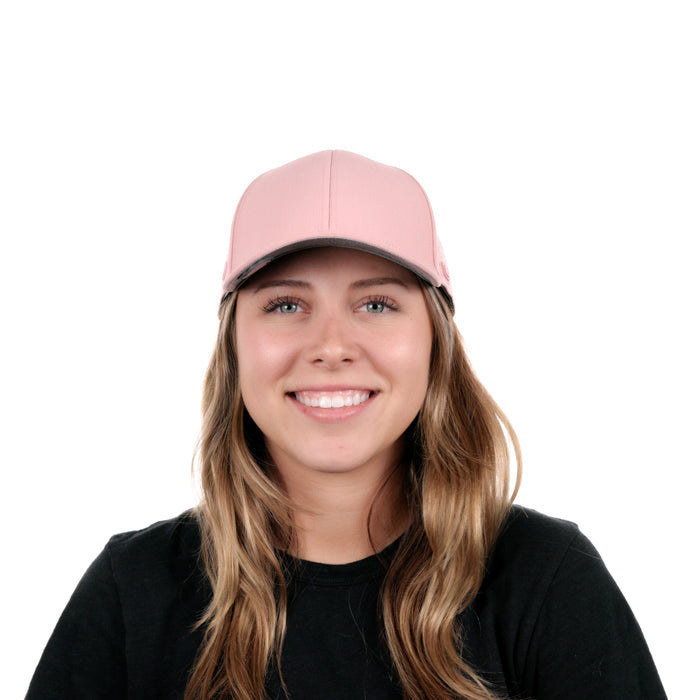 The model view of the Melin Vintage Fit A-Game Hydro hat in pink