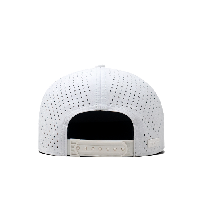 The back view of the melin A-Game Hydro  Vintage Fit in  White