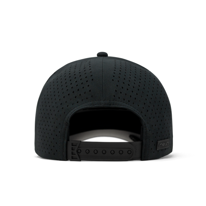 The back view of melin's A-Game Hydrolite snapback hat in Black