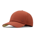 The angled view of the melin Vintage Fit A-Game Hydrolite hat in burnt brick