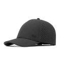 The front, angled view of the melin A-Game Hydrolite  Vintage Fit in  Heather Charcoal