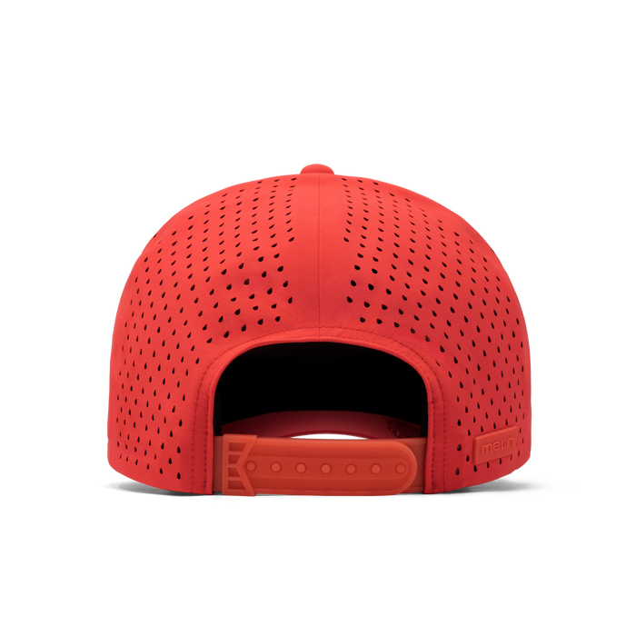 The back view of the melin A-Game Hydrolite  Vintage Fit in  Infrared