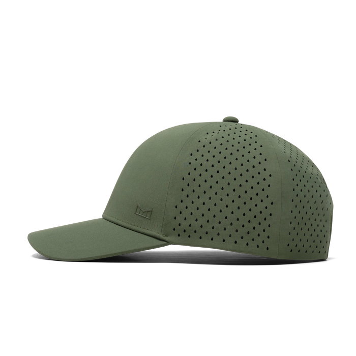 The side view of the melin A-Game Hydrolite  Vintage Fit in  Military