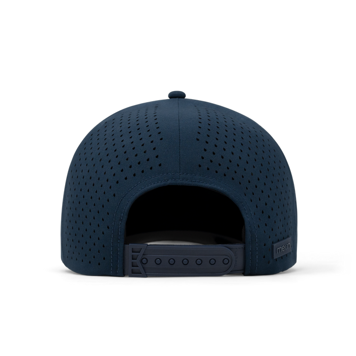 The back view of the melin A-Game Hydrolite  Vintage Fit in  Navy