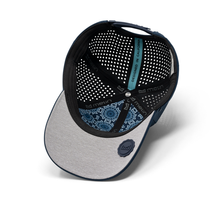 The inside view of the melin A-Game Hydrolite  Vintage Fit in  Navy