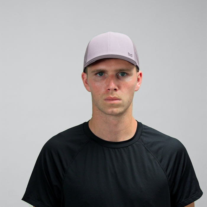 The model-image view of the melin Vintage Fit A-Game Hydrolite hat in Shark
