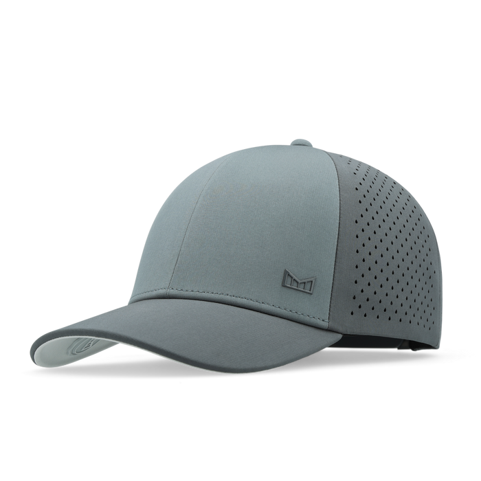 The front, angled view of the melin A-Game Hydrolite  Vintage Fit in  Stormy Blue