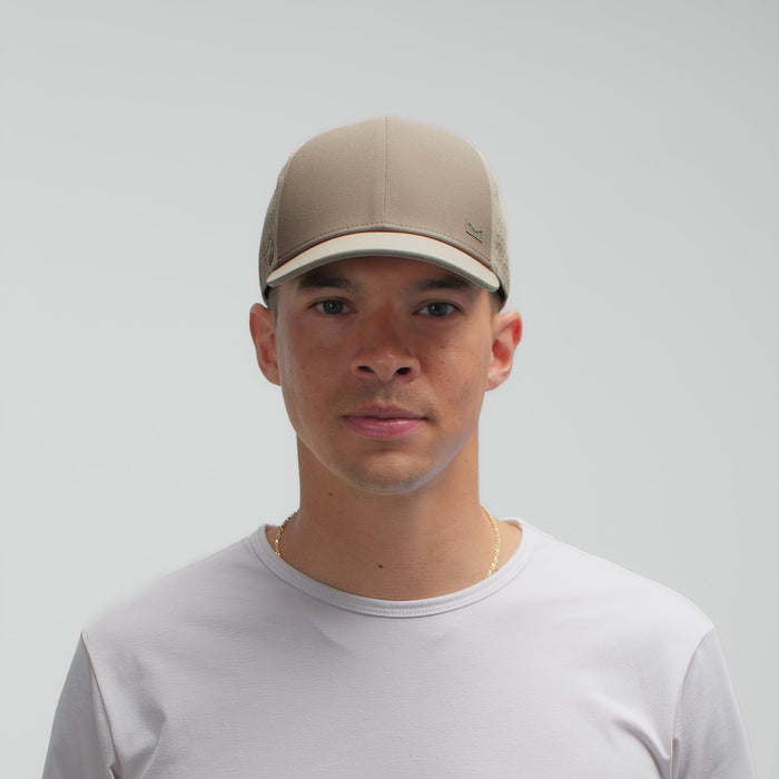 The model-image of the melin Vintage Fit A-Game Hydrolite hat in teak