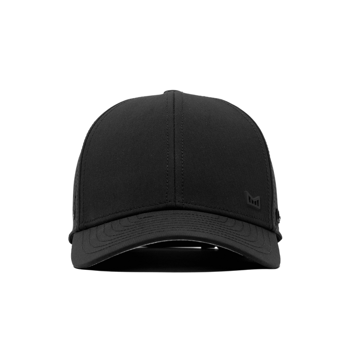 The front view of the melin A-Game Icon Hydro  Vintage Fit in  Black