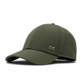 The front, angled view of the melin A-Game Icon Hydro  Vintage Fit in  Canopy / Khaki