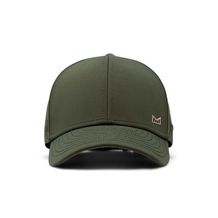 The front view of the melin A-Game Icon Hydro  Vintage Fit in  Canopy / Khaki