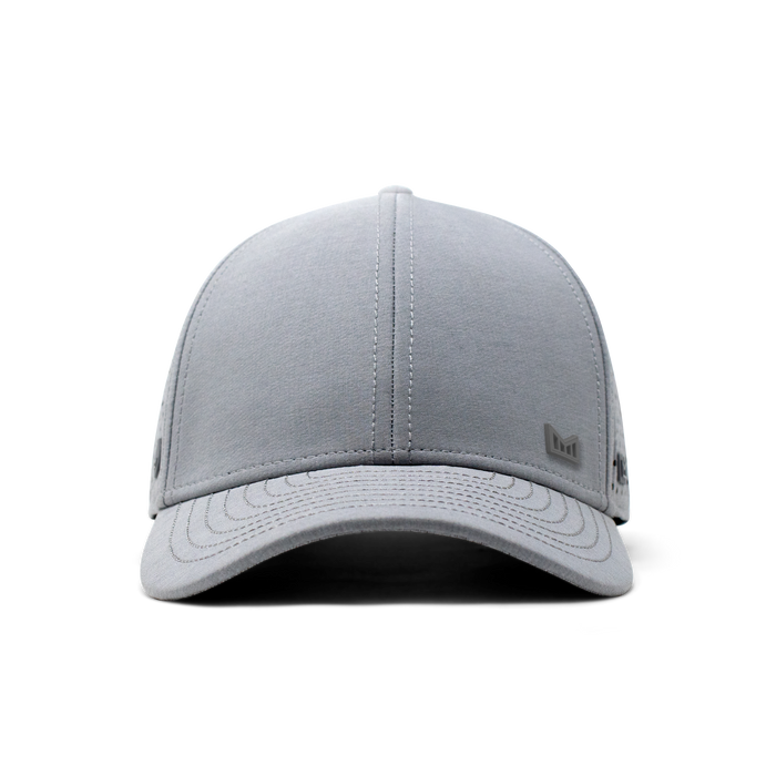 The front view of the melin A-Game Icon Hydro  Vintage Fit in  Heather Grey