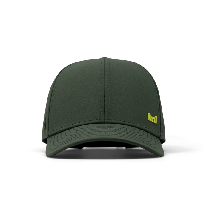 The front view of the melin Vintage Fit A-Game Icon Hydro in Kombu Green