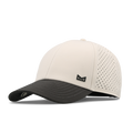 The front, angled view of the melin A-Game Icon Hydro Vintage Fit in Moonbeam / Pirate Black