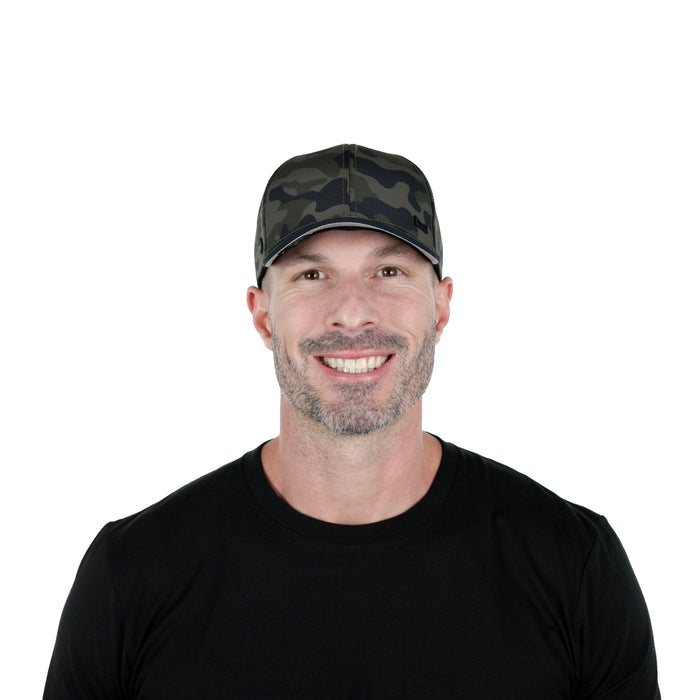 The model-image view of the Melin Vintage Fit A-Game Icon Hydro hat in Olive Camo