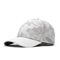 The front, angled view of the melin A-Game Icon Hydro  Vintage Fit in  Snow Camo