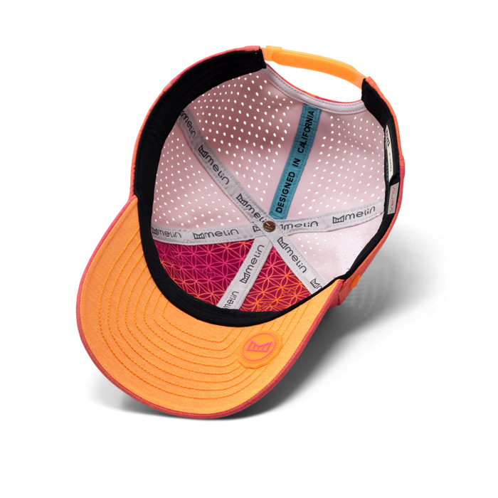 The inside view of the melin A-Game Icon Hydro  Vintage Fit in Sunset Aura