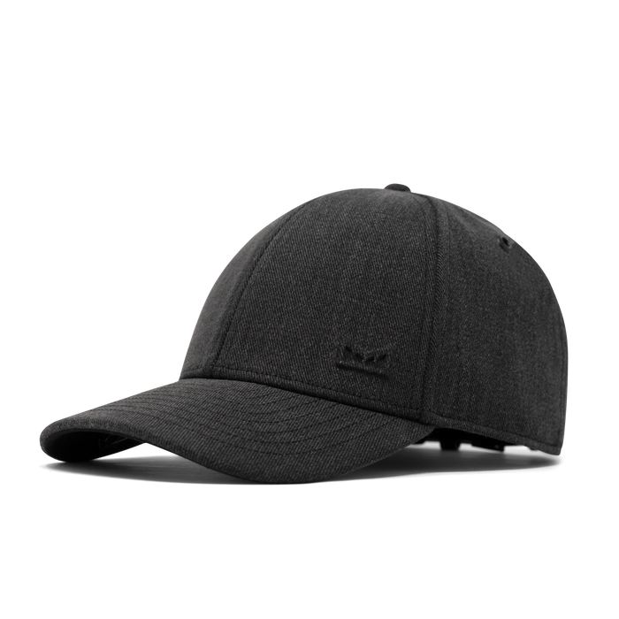 The front, angled view of the melin A-Game Icon Thermal  Vintage Fit in Black Denim