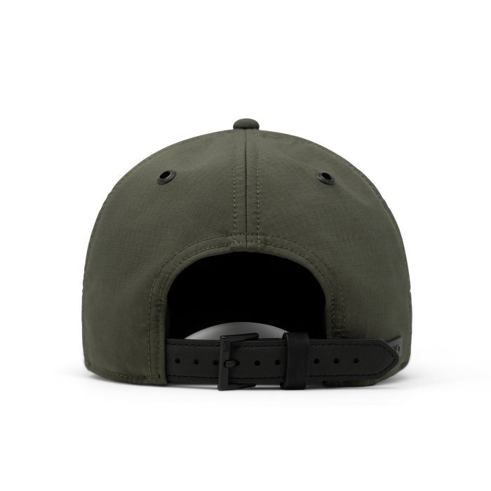 The back view of the melin A-Game Icon Thermal  Vintage Fit in Military