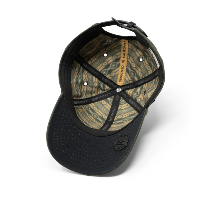 The inside view of the melin A-Game Icon Thermal  Vintage Fit in Military