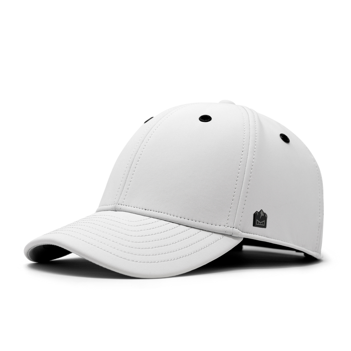 The front, angled view of melin's A-Game Infinite Thermal frost snapback hat.
