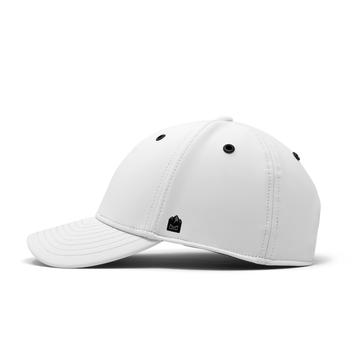 The side view of melin's A-Game Infinite Thermal frost snapback hat.