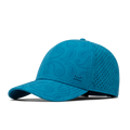 The front, angled view of the melin Vintage Fit A-Game Links Hydro  in  Electric Blue