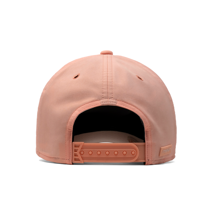 The back view of the melin A-Game Links Hydro  Vintage Fit in  Peach Nectar