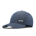 The front, angled view of the melin A-Game Mill United  Vintage Fit in  Chambray