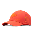 The front, angled view of the melin A-Game Neon Hydro Vintage Fit in Infrared