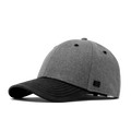 The front, angled view of the melin A-Game Scout Thermal  Vintage Fit in Heather Grey / Black