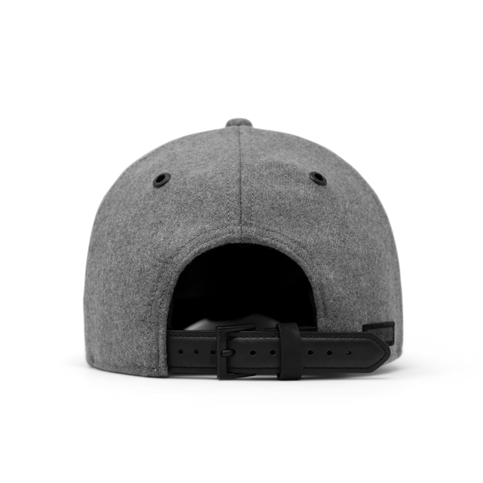 The back view of the melin A-Game Scout Thermal  Vintage Fit in Heather Grey / Black