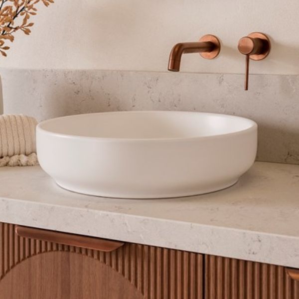 ADP Monroe 400mm Above Counter Basin Gloss White