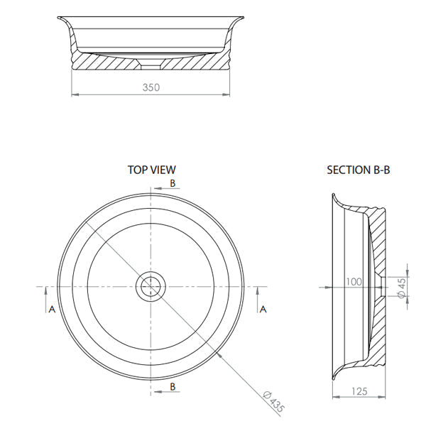 ADP Neptune 440 x 440 Above Counter Basin White