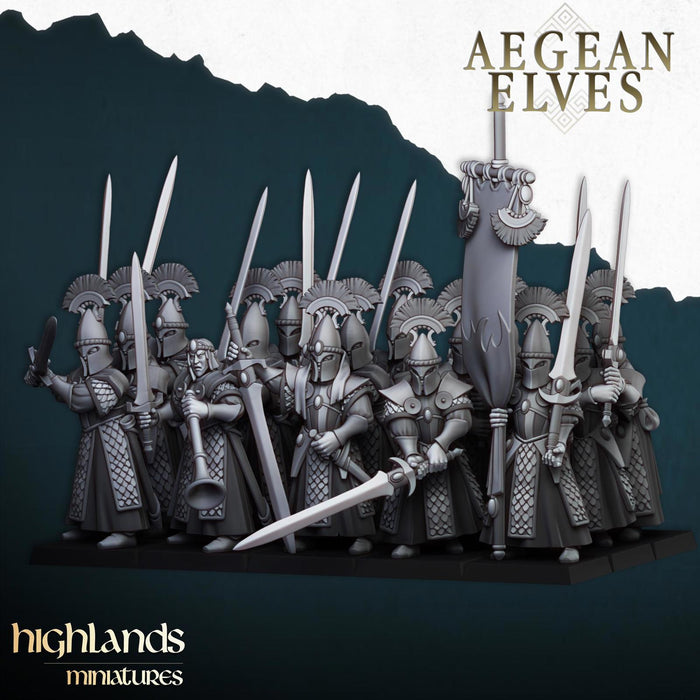 Aegean Elf Swords of Messara - Highlands Miniatures