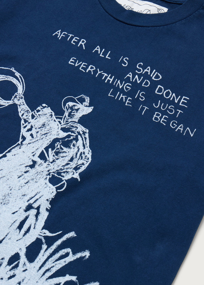 AFTER ALL IS SAID TSHIRT - WASHEDNAVY