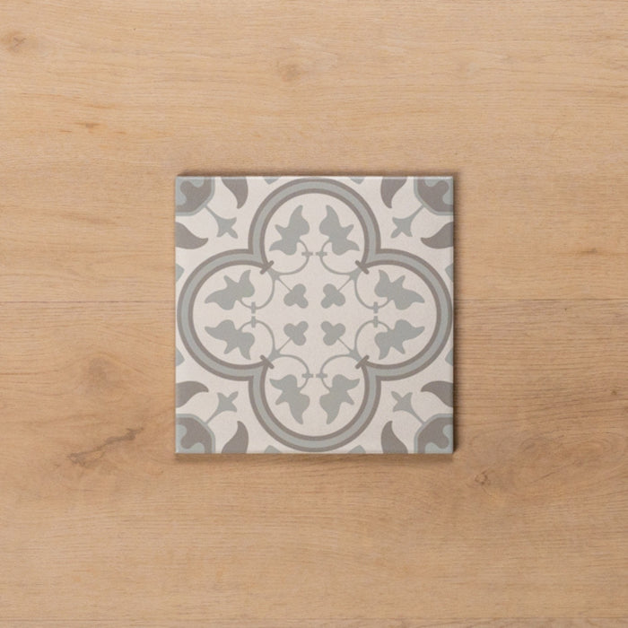 Single no Hand Airlie Light Grey Matt Cushioned Edge Porcelain Tile 200x200mm 2SALLGM - The Blue Space