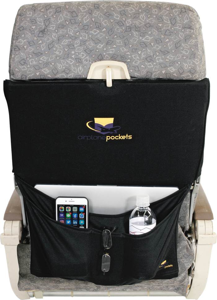 Airplane Pockets Tray Table Cover with Four Expandable Pockets 040518