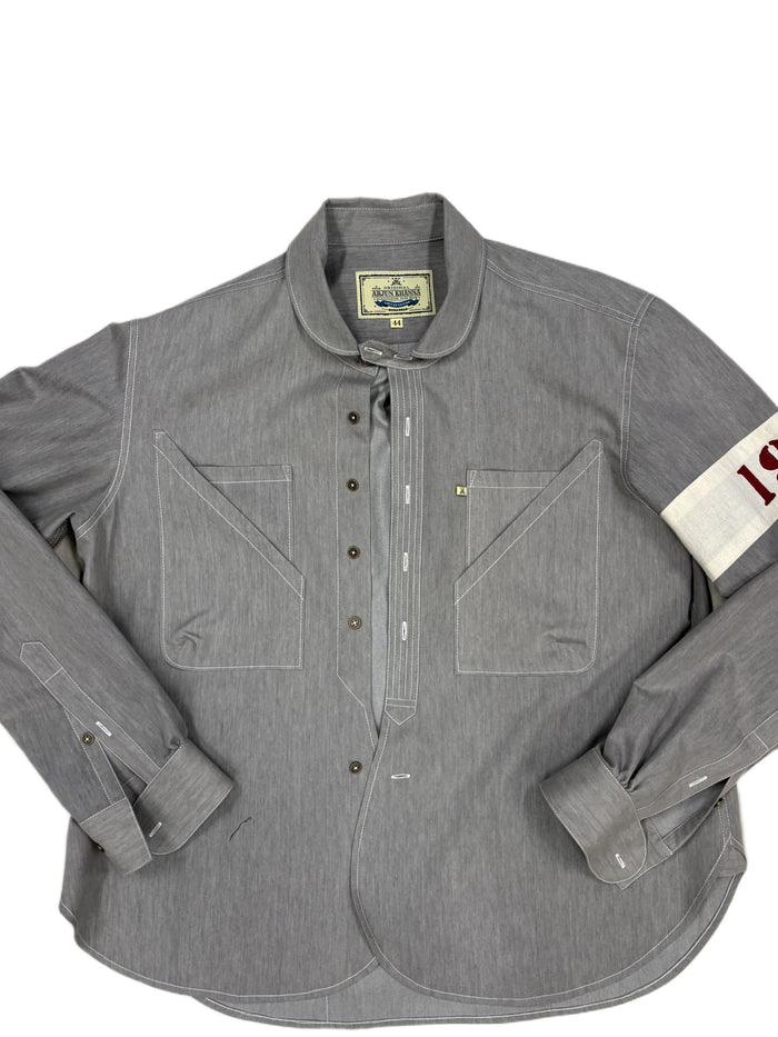 AK/PR/LOT2/SHRT058 4-pocket cycle jersey shirts - 1984 - GREY