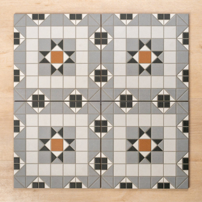 Faces Alicante Derby Matt Cushioned Edge Porcelain Tile 316x316mm Straight Pattern - The Blue Space