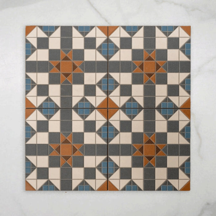 Pattern Alicante Heathcote Matt Cushioned Edge Porcelain Tile 316x316mm 3FEDCAM - The Blue Space