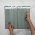Aqua Theo Subway Tile 75 x 400mm Italian Porcelain 75FRAVEBR - The Blue Space