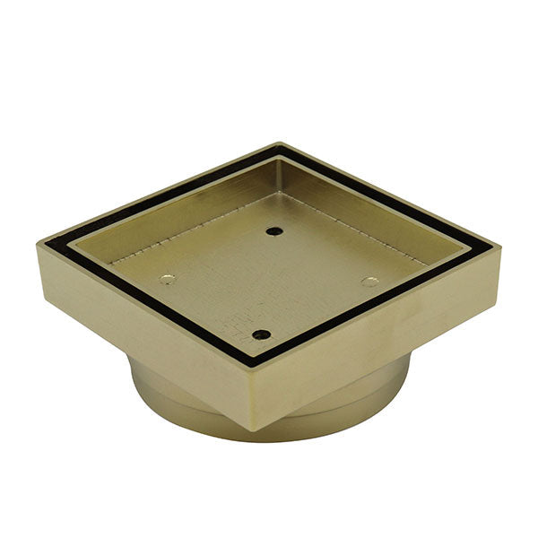 ART Australia Bermuda Standard Floor Waste Tile Insert Brushed Gold - The Blue Space