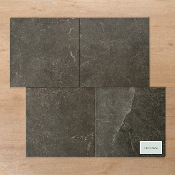 Avalon Charcoal Matt P2 Porcelain Tile 300x300mm Offset Pattern - The Blue Space