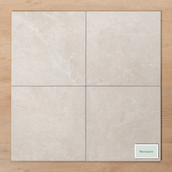 Avalon White Matt P3 Porcelain Tile 300x300mm Straight Pattern - The Blue Space