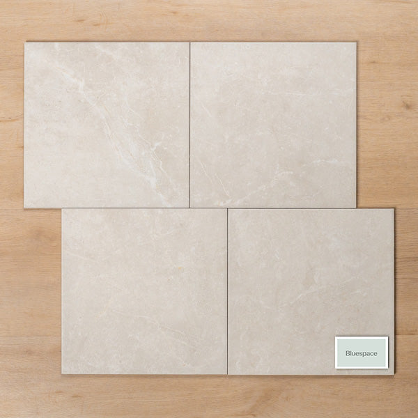 Avalon White Matt P3 Porcelain Tile 300x300mm Offset Pattern - The Blue Space