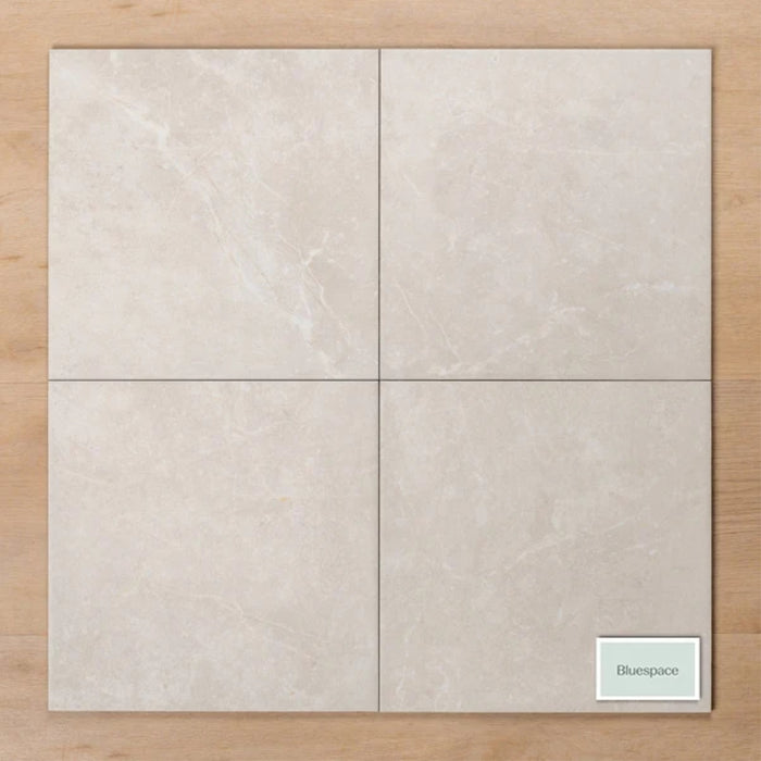 Pattern Avalon White Matt P2 Porcelain Tile 600x600mm 6ZMFWHM - The Blue Space