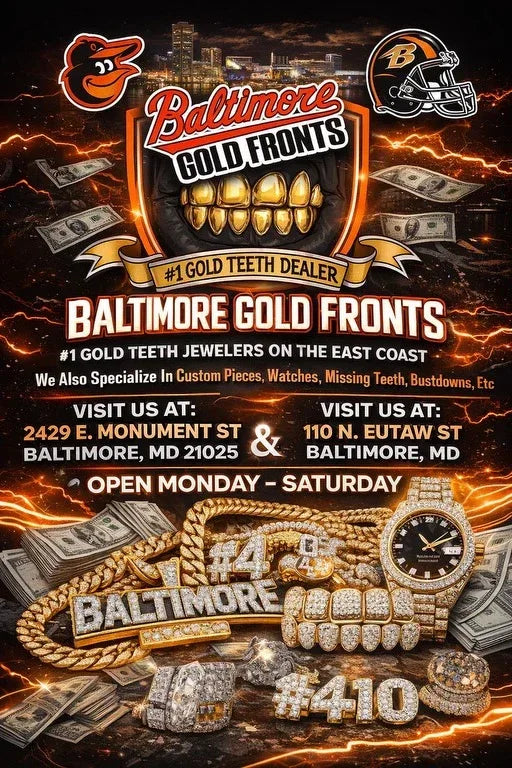 Baltimore Gold Fronts Gift Cards From $10.00 - $2500